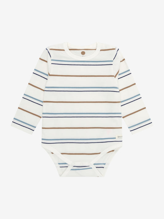 Bodysuit long sleeve - Organic cotton - Egret/Striped - Body LS Stripe - En Fant