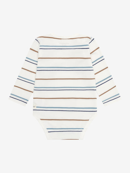 Bodysuit long sleeve - Organic cotton - Egret/Striped - Body LS Stripe - En Fant
