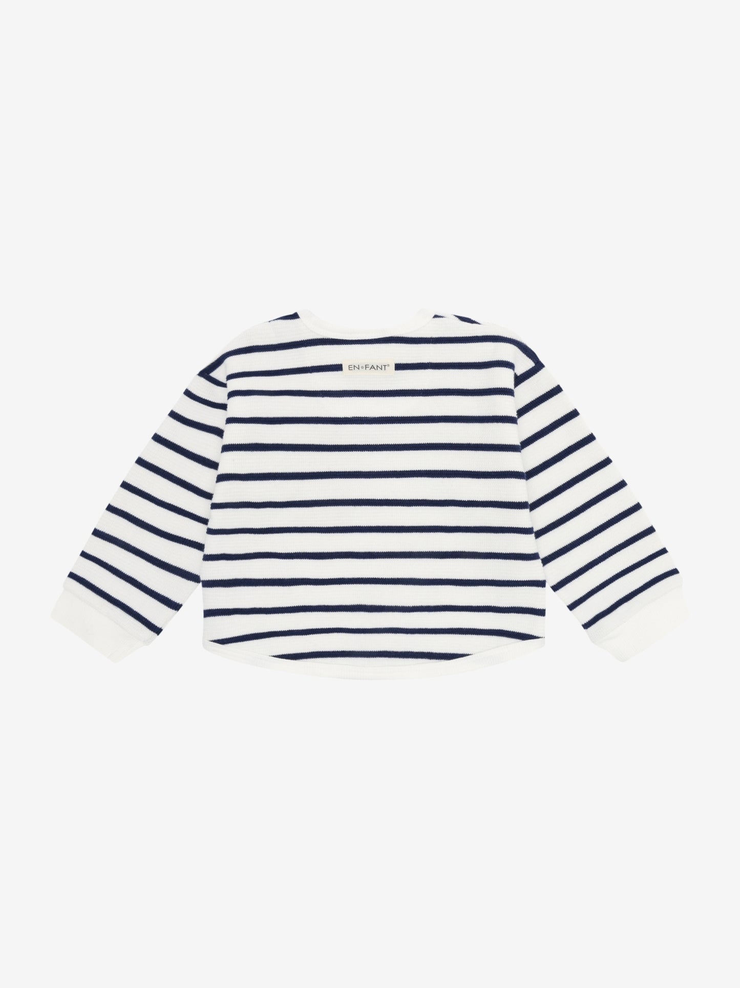 Oversized Sweatshirt - Cotton - Medieval Blue - Sweatshirt Stripe - En Fant