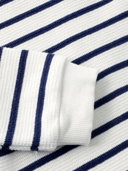 Oversized Sweatshirt - Cotton - Medieval Blue - Sweatshirt Stripe - En Fant