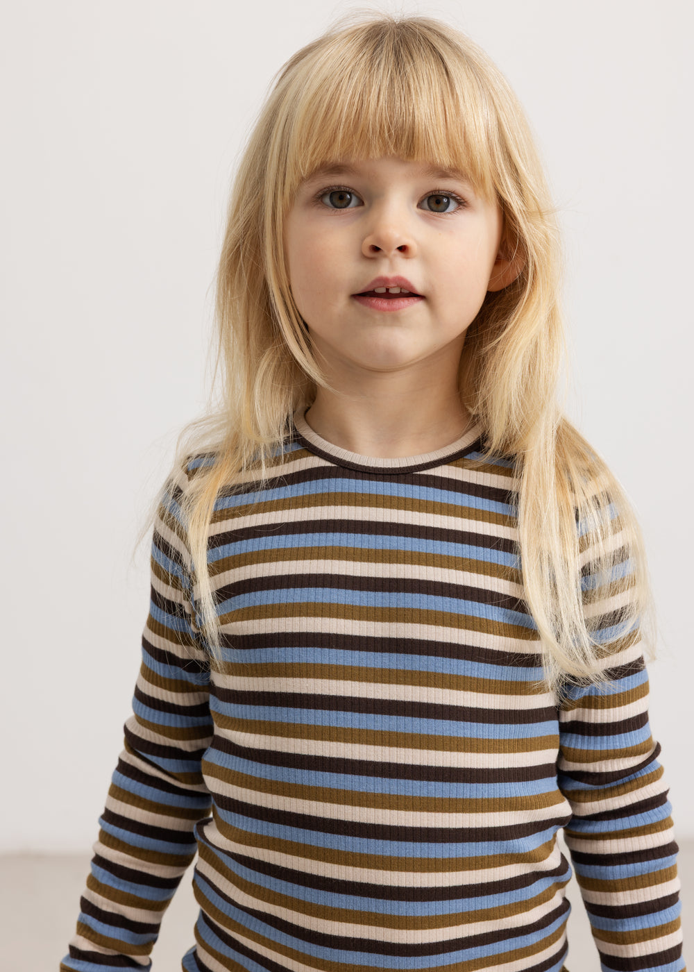 Plain Tee LS - Long sleeve top - Blue Heaven Stripe – Organic cotton & modal – MarMar Copenhagen