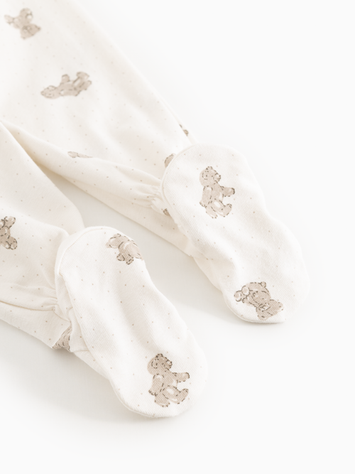 Babyhose mit Füßen - Pixa – Teddybears – Modal & Bio-Baumwolle – MarMar Copenhagen