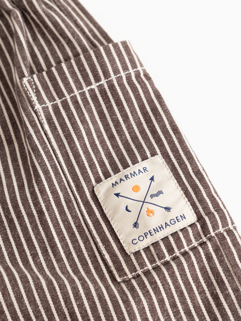 Broek Panto - Soft denim - Dark Brownie Stripe - MarMar Copenhagen - productfoto - afbeelding 5