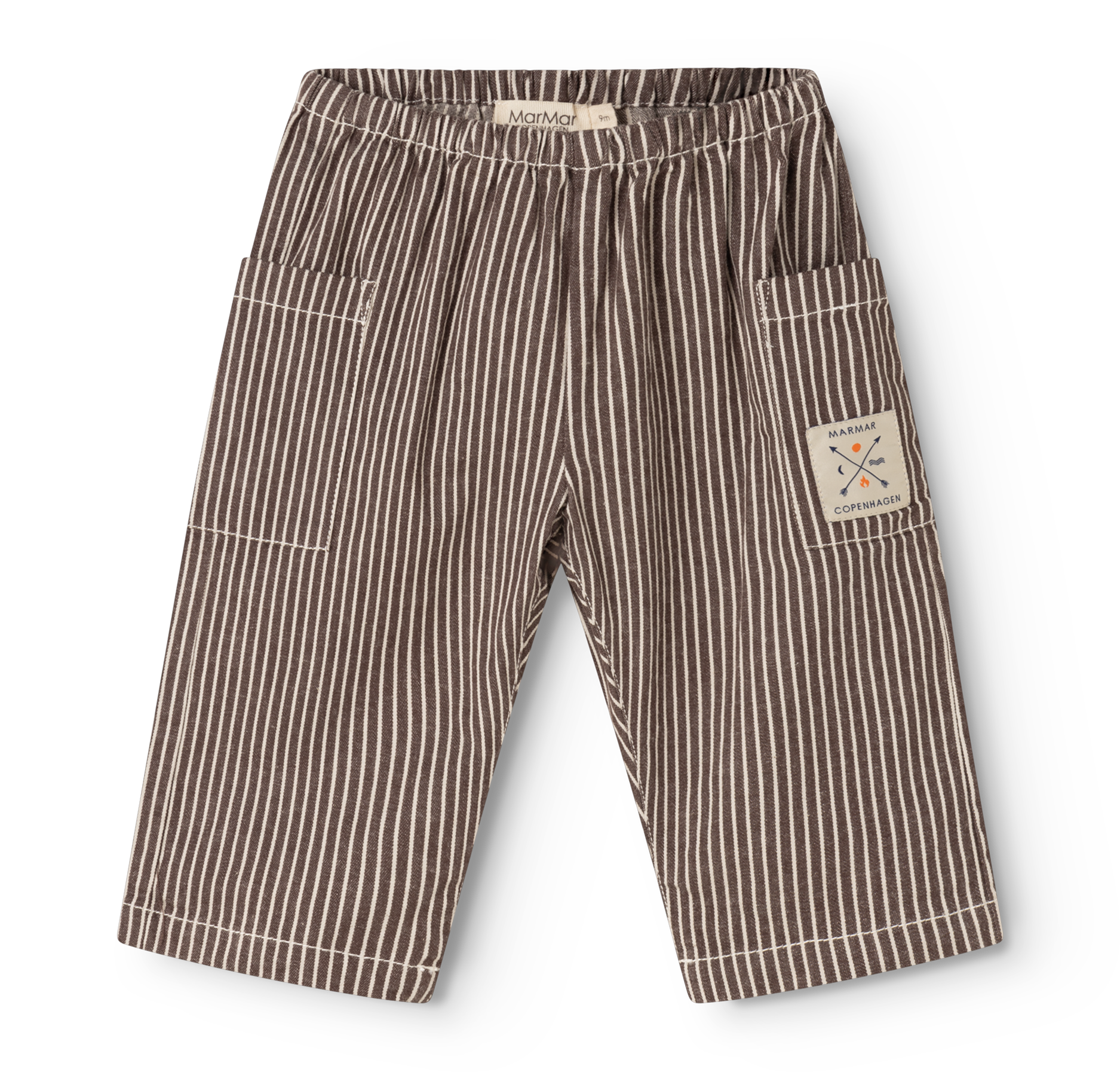 Broek Panto - Soft denim - Dark Brownie Stripe - MarMar Copenhagen - productfoto - afbeelding 2