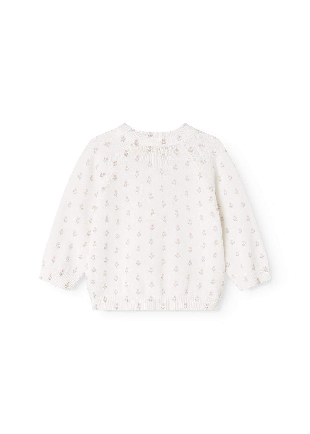 Gebreid babyvestje Taki Flower Stripe – Biologisch katoen & modal – MarMar Copenhagen