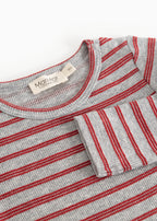 Benedicte Cherry Stripe – Romper – Modal Fine Rib – MarMar Copenhagen