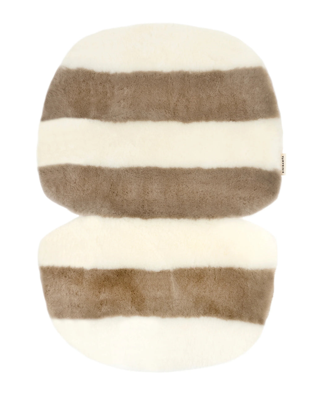 Merino wool stroller liner Snuggler® - White Toastie - BINIBAMBA