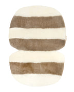 Merino wool stroller liner Snuggler® - White Toastie - BINIBAMBA