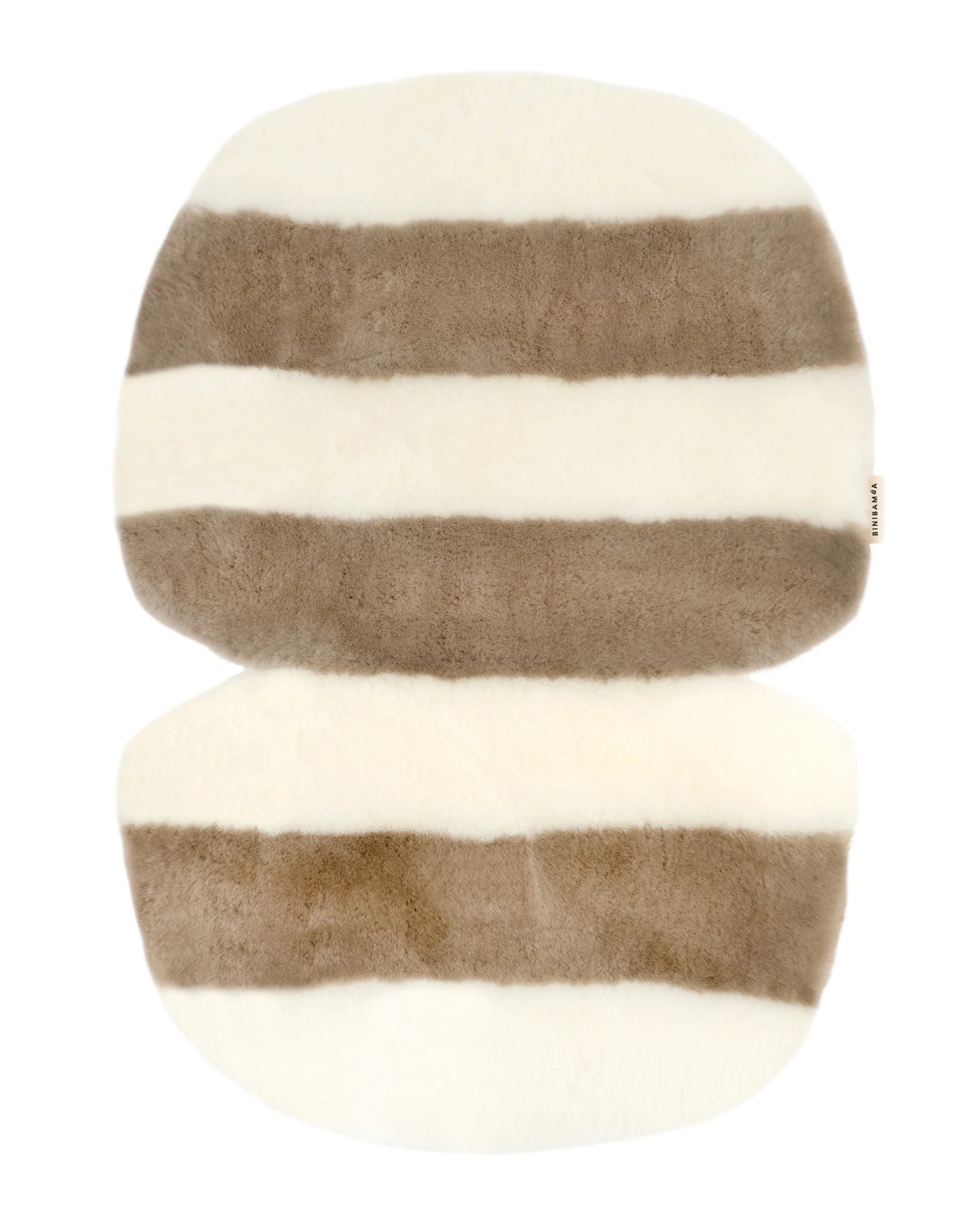 Merino wool stroller liner Snuggler® - White Toastie - BINIBAMBA