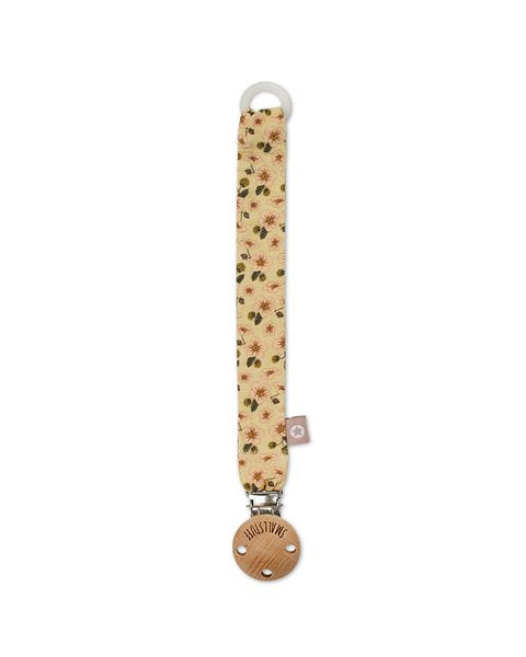 Speenkoord - Biologisch katoen - Butter yellow/bloemen - SmallStuff - productfoto