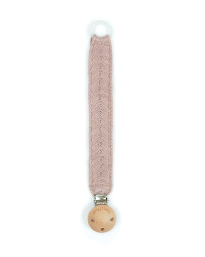 Knitted pacifier cord - Organic cotton - Herringbone pattern/Fish bone - SmallStuff