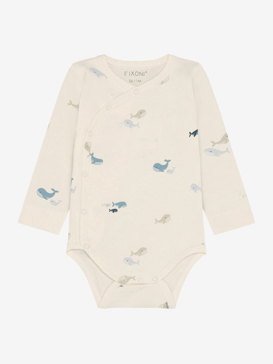 Envelope romper - Organic cotton - Arctic Ice/Whales - Fixoni