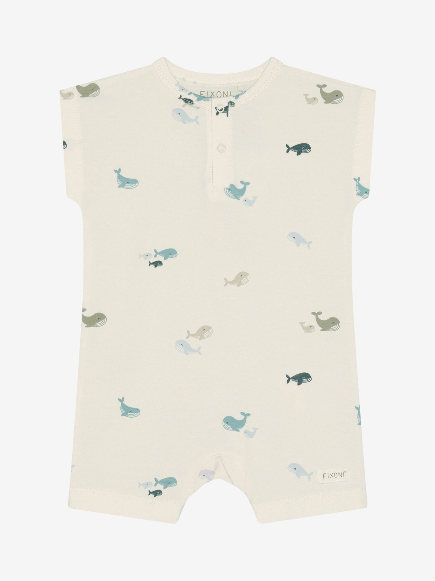 Summer outfit - Jumpsuit - Blue/Whales - Fixoni