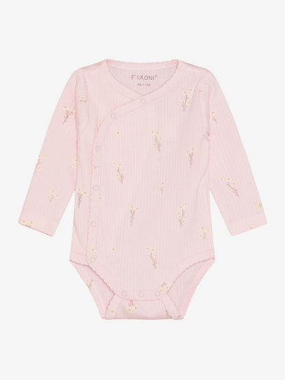 Envelope romper - Modal/cotton blend - Pink/Potpourri - Fixoni