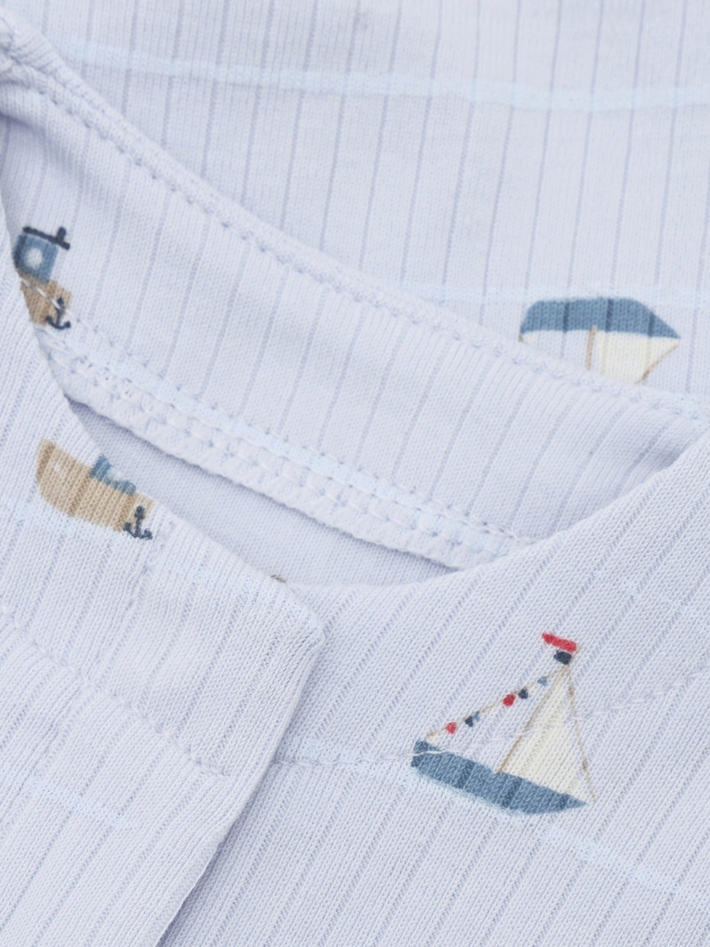 Sleepsuit/pajamas - Modal/cotton mix - Blue/Sailboats - Fixoni