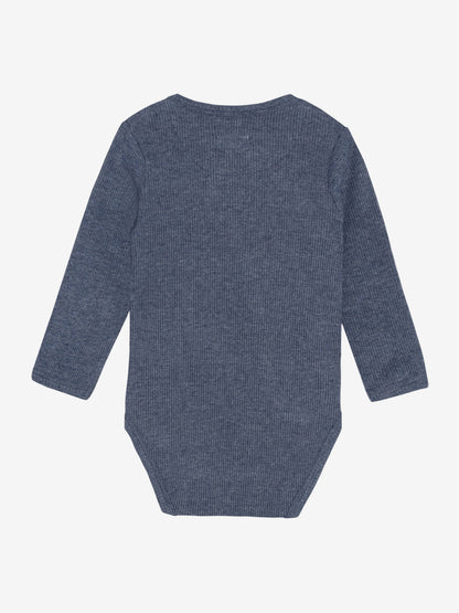 Overslagromper - Modal/katoen - Donkerblauw/Vintage Indigo Melange - Fixoni