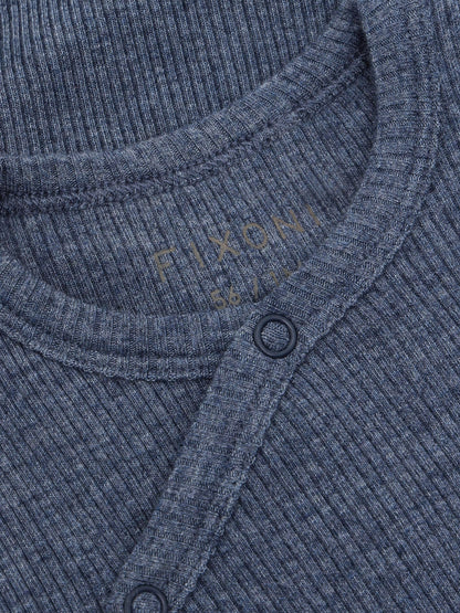 Overslagromper - Modal/katoen - Donkerblauw/Vintage Indigo Melange - Fixoni