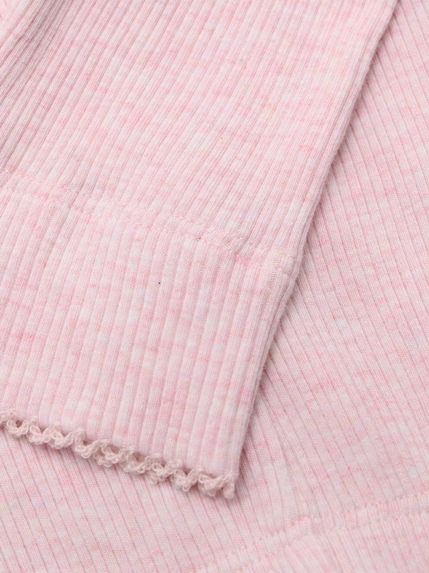Legging - Modal/katoen - Roze/ Bleached Mauve Melange - Fixoni