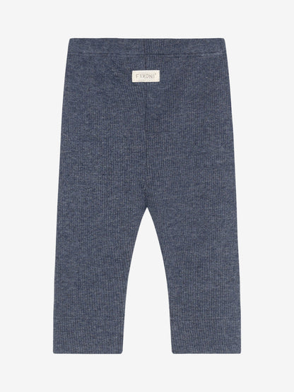Leggings - Modal/Cotton - Dark Blue/Vintage Indigo Melange - Fixoni
