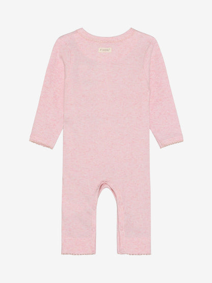 Jumpsuit - Modal/Cotton - Pink/Bleached Mauve Melange - Fixoni