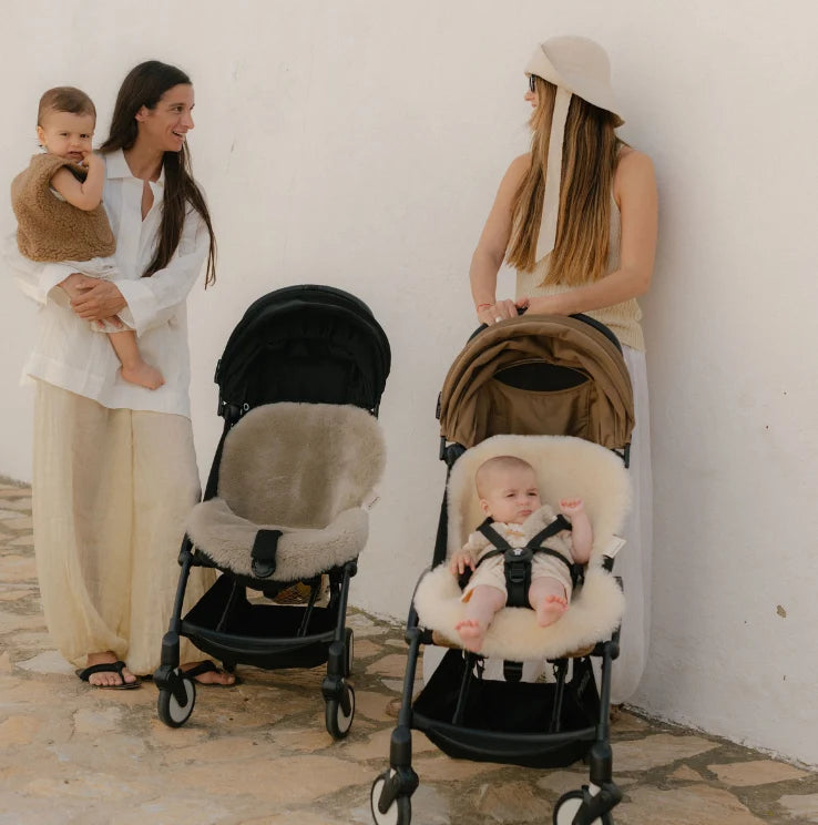 Merino wollen kinderwagen inleg Snuggler® - Milk - BINIBAMBA
