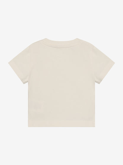 T-shirt short sleeve - Cotton - White/Antique White - Huttelihut