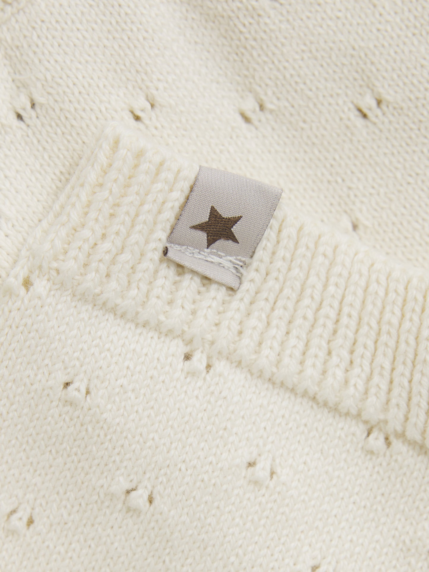 Knitted pants - Organic cotton - Antique White - Pants Knit Pointelle - Huttelihut