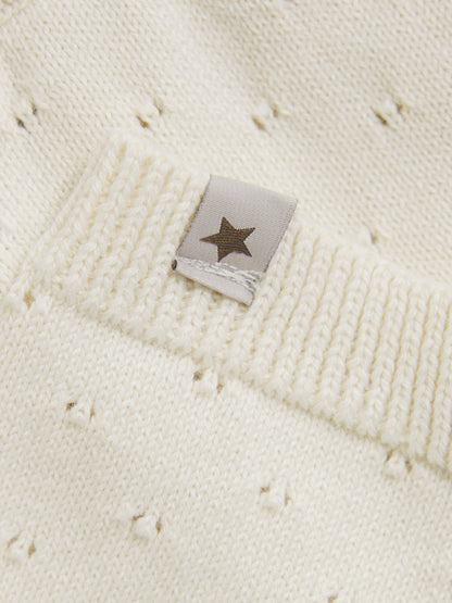 Knitted pants - Organic cotton - Antique White - Pants Knit Pointelle - Huttelihut