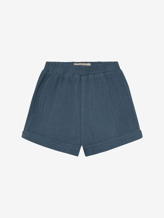 Shorts - Cotton muslin - Baby Muslin Shorts - Bering Sea - Huttelihut