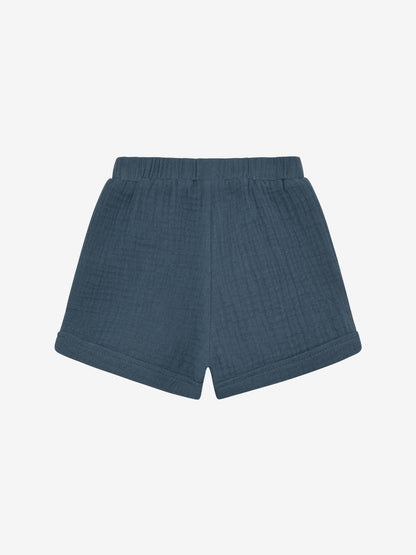 Shorts - Cotton muslin - Baby Muslin Shorts - Bering Sea - Huttelihut
