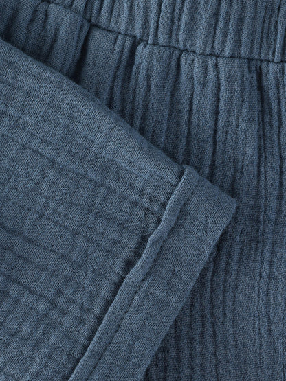 Shorts - Cotton muslin - Baby Muslin Shorts - Bering Sea - Huttelihut