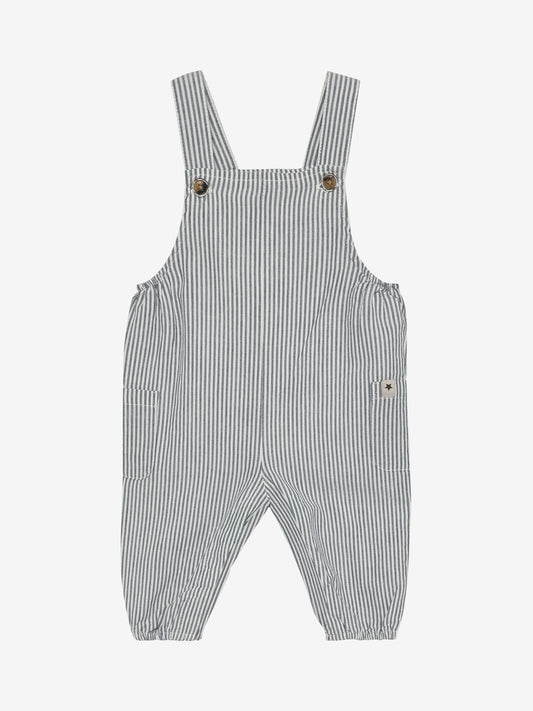Striped Overalls - Organic cotton - Bering Sea/Striped blue - Huttelihut