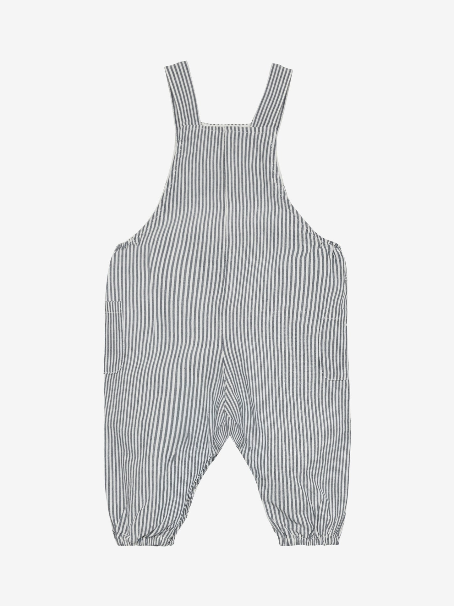 Striped Overalls - Organic cotton - Bering Sea/Striped blue - Huttelihut