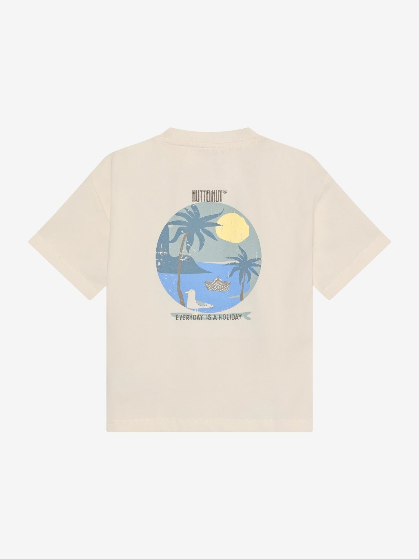 Graphic T-shirt - Organic Cotton - White/Antique White - Huttelihut