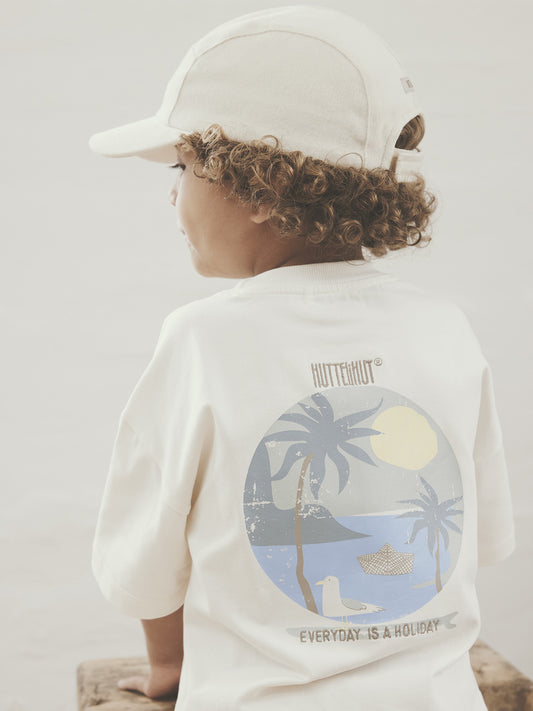 Graphic T-shirt - Organic Cotton - White/Antique White - Huttelihut