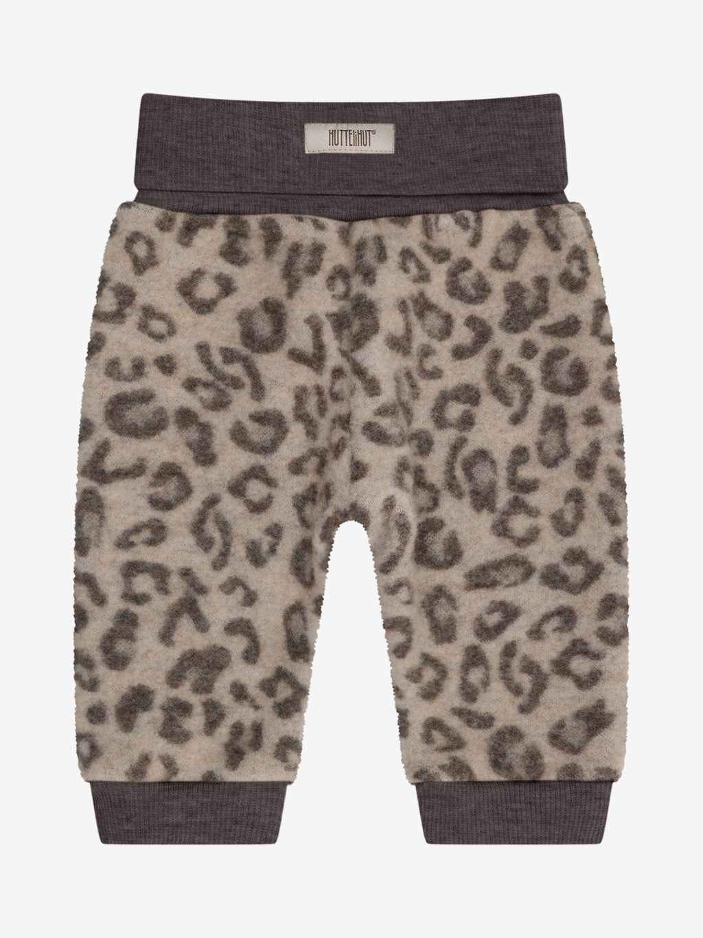 Pantalon en polaire de laine mérinos - Jacquard/imprimé léopard - Camel Melange - 100 % laine mérinos - Huttelihut - dos