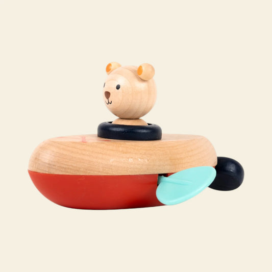 Bath Toy - Clockwork Water Pelican - Wooden Wind-Up Bath Toy - 2+ years - Egmont Toys
