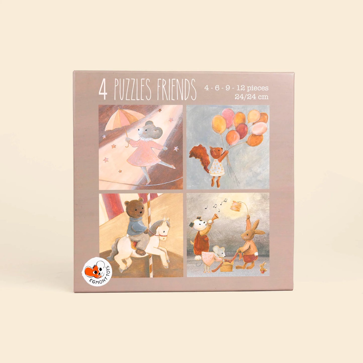 4 puzzles friends - FSC cardboard - 3+ years - Egmont Toys