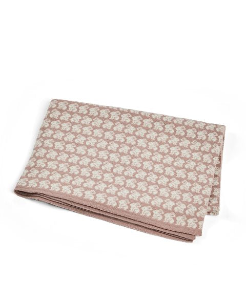 Babydeken Konijntjes - Merino wol - Roze - Smallstuff