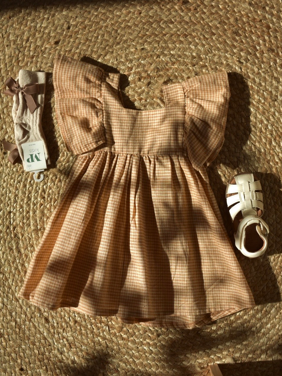 Jurkje Azra - Linnen/Katoen - Square Brown/Bruin - Riffle Amsterdam - productfoto