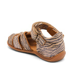 Leren sandaal - Gesloten teen - Glitter zebraprint - Bisgaard - productfoto - afbeelding 5