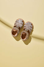 Leren sandaal - Gesloten teen - Glitter zebraprint - Bisgaard - productfoto - afbeelding 3