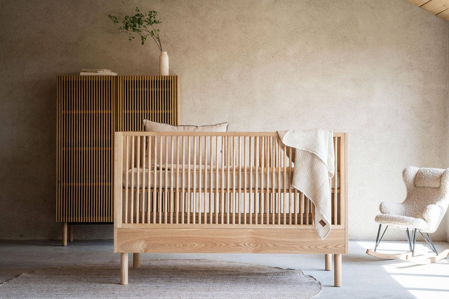 Hai No Ki Meegroeibed - 140 x 70 cm - Natural Ash - Quax