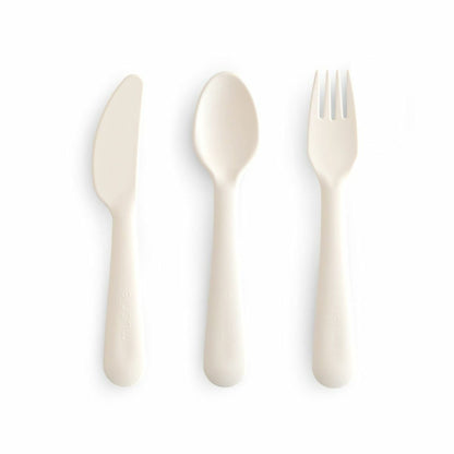 Bestekset baby - Niet-giftig plastic - Ivory - Mushie