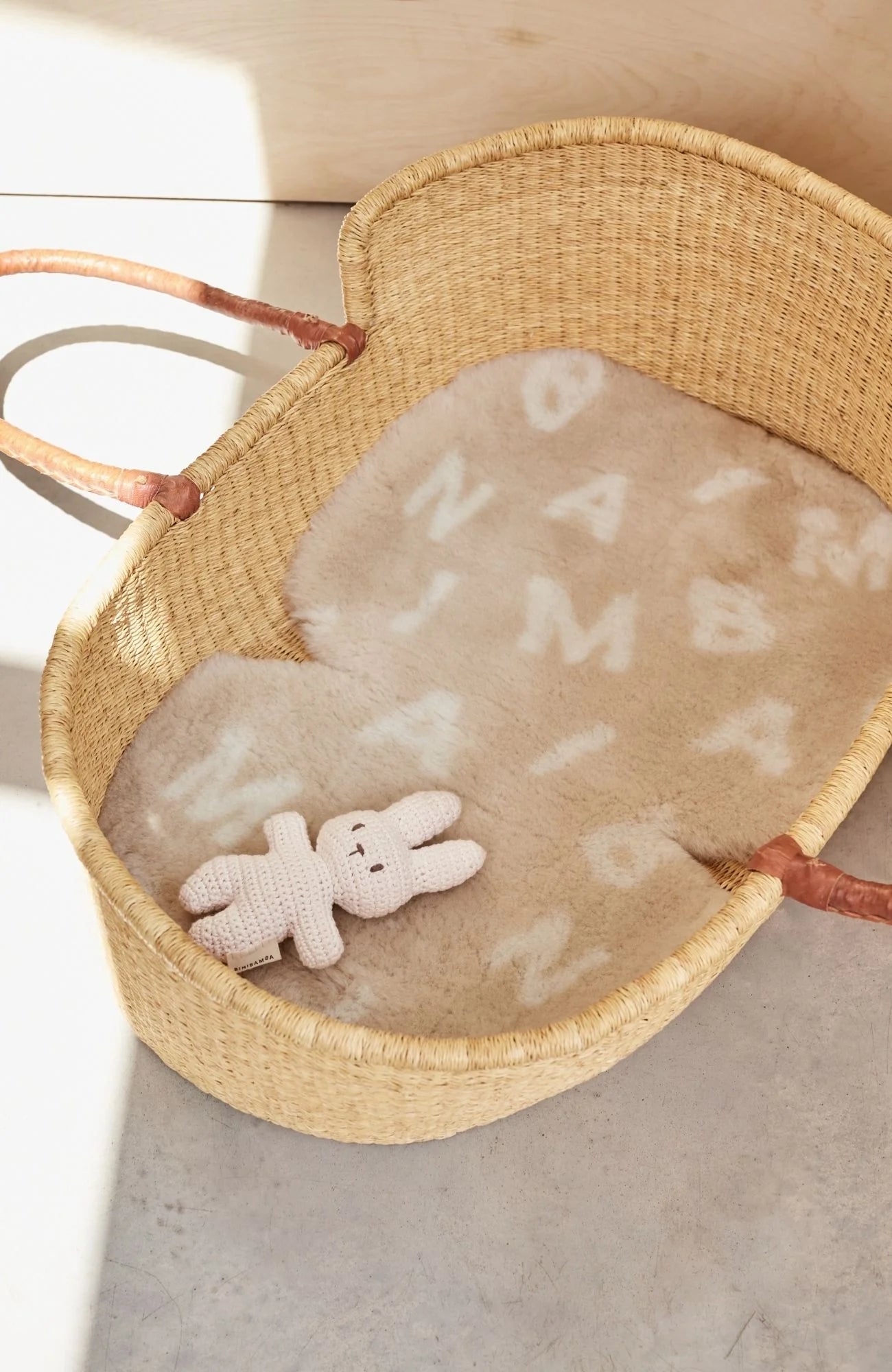 Merino Wool Pram Liner Snuggler® - Alphabet - BINIBAMBA