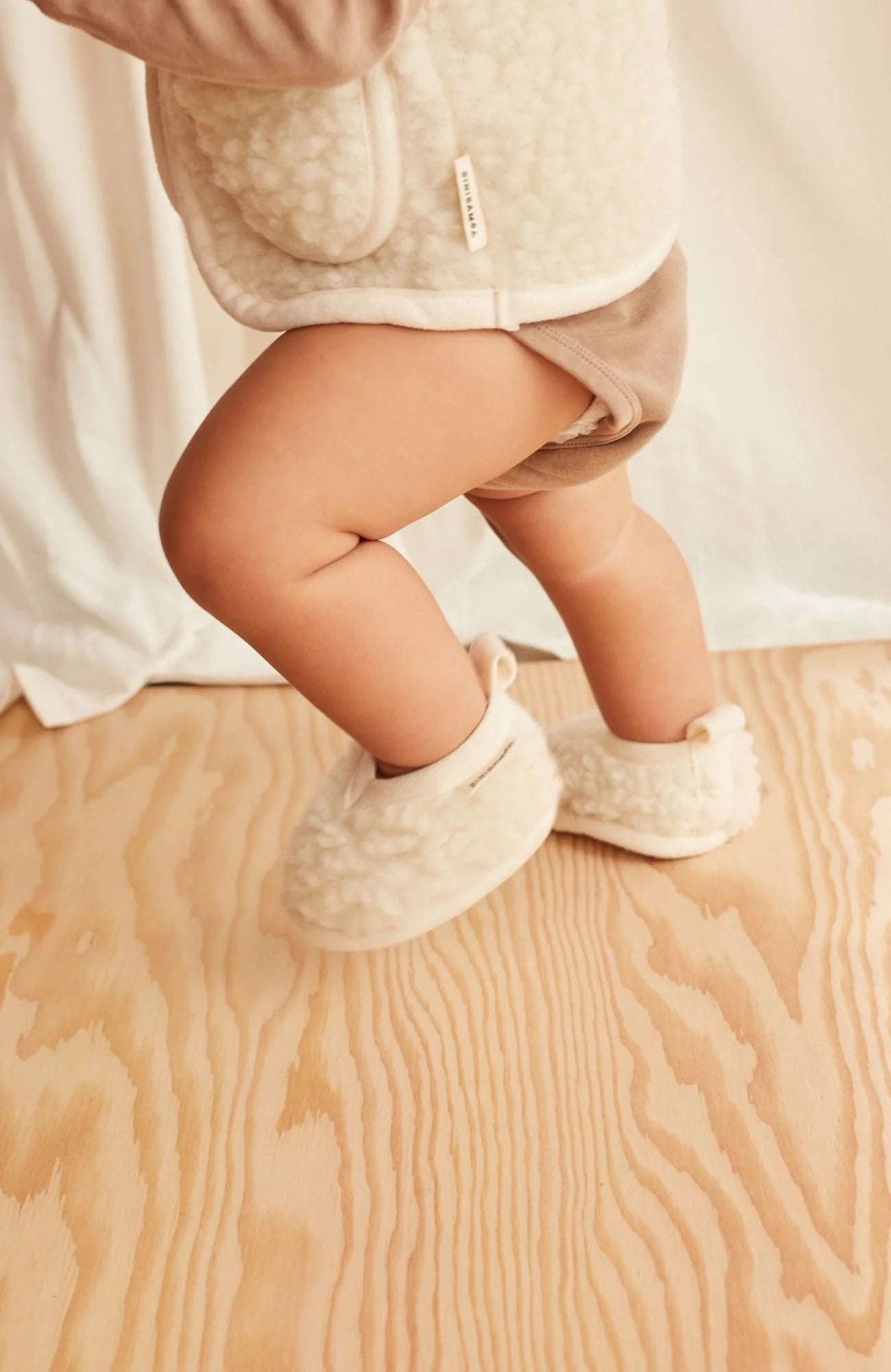 Merinowolle-Hausschuhe - Binibooties - Milk - BINIBAMBA