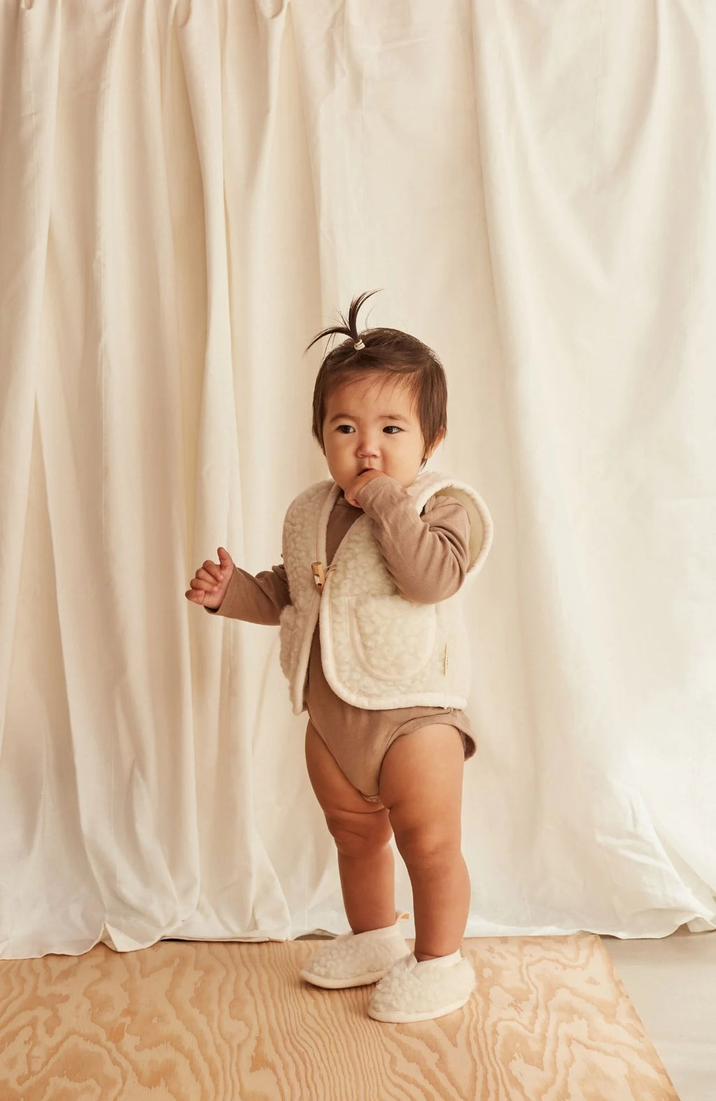 Merinowolle-Hausschuhe - Binibooties - Milk - BINIBAMBA