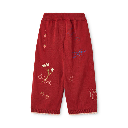 Agnes Hose – Weite Hose – Dark Cranberry – 100 % Baumwolle – Flöss