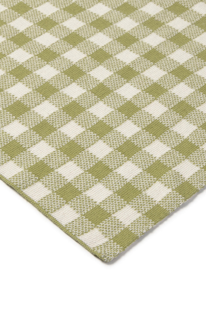 Gebreide deken Vichy Tiles - Toffee, Matcha & Ivory - 100% katoen - Lorena Canals - productfoto - afbeelding 4