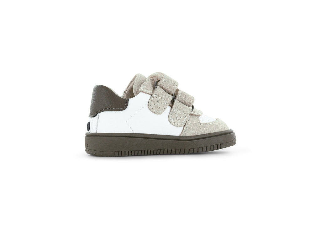 Suède babysneaker ExtremeFlex® – Beige/Red/Black – Shoesme